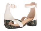 Yosi Samra Daniel (white/green Nappa Leather/tribal Woven) Women's Shoes