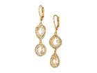 Kate Spade New York Flying Colors Pave Halo Asymmetrical Leverbacks Earrings (clear/gold) Earring
