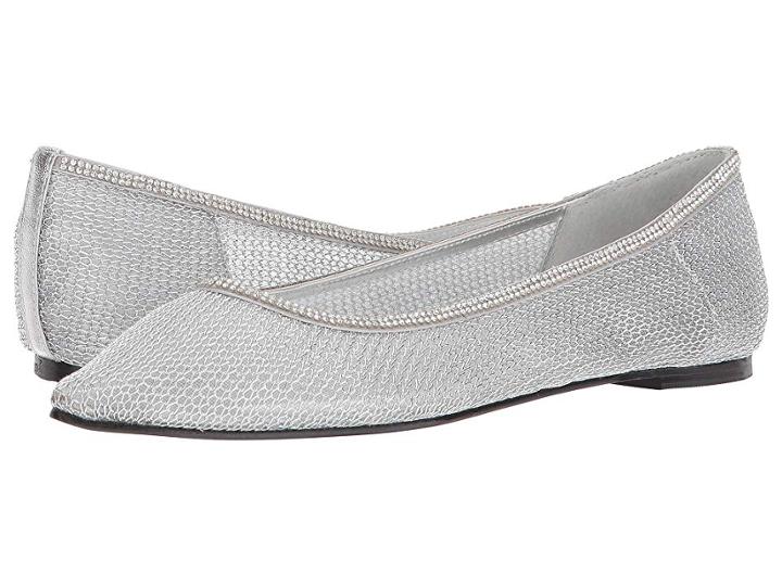 Caparros Merengue (silver Mesh) Women's 1-2 Inch Heel Shoes