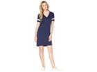 Michael Michael Kors Stripe Sleeve Hoodie Dress (true Navy) Women's Dress