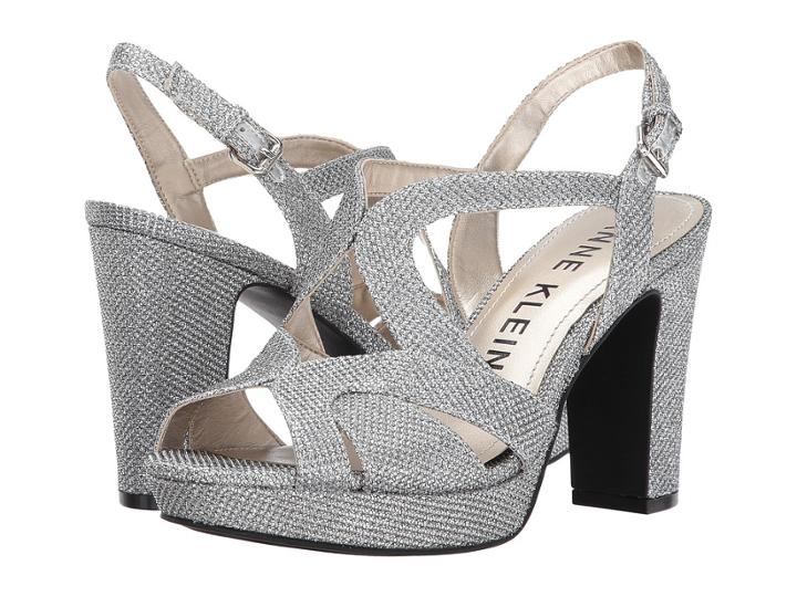Anne Klein Petria (silver Glamour Fabric) Women's Shoes