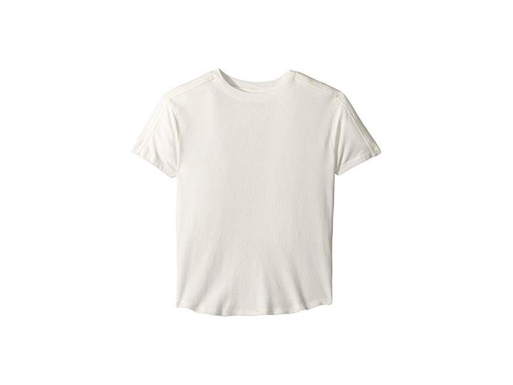 Ag Adriano Goldschmied Kids Joel Waffle Knit Tee (big Kids) (white Maze) Boy's T Shirt