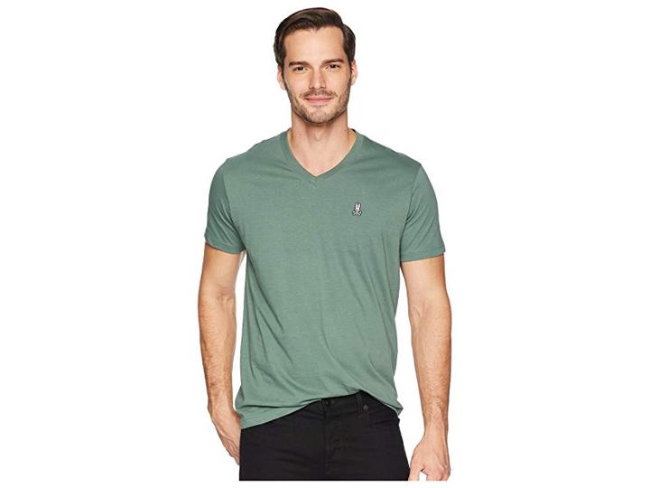 Psycho Bunny Classic V-neck T-shirt (botanical) Men's T Shirt