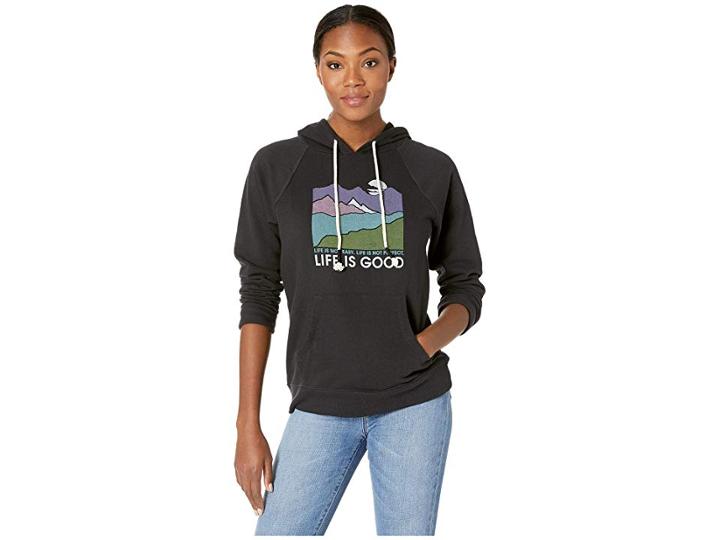 Life Is Good Simply True Hoodie (night Black) Women's Sweatshirt