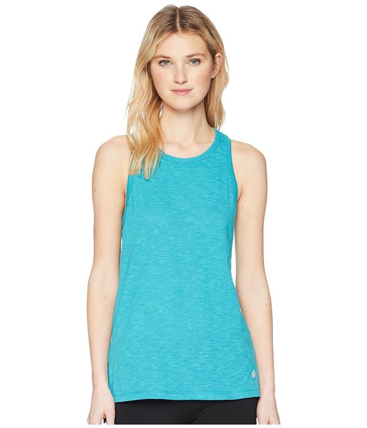Asics Legends Racerback Tank Top (lake Blue) Women's Sleeveless