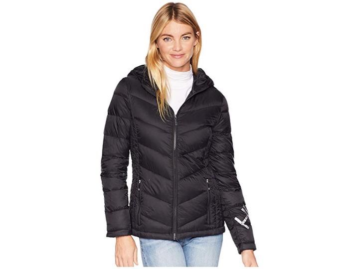 Tommy Hilfiger Iconic Packable Hilfiger Arm Label (black) Women's Coat
