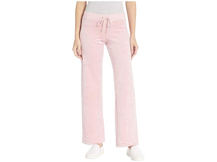 Juicy Couture Mar Vista Velour Pants (dusty Pink) Women's Casual Pants