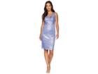 Adrianna Papell Petite Sleeveless Scallop V-neck Lace Cocktail Dress (pale Violet) Women's Dress