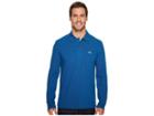 Lacoste Long Sleeve Classic Chine Pique Polo (olmeto Blue) Men's Long Sleeve Pullover