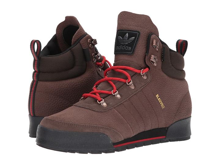 Adidas Skateboarding Jake Boot 2.0 (brown/scarlet/core Black Leather) Men's Lace-up Boots