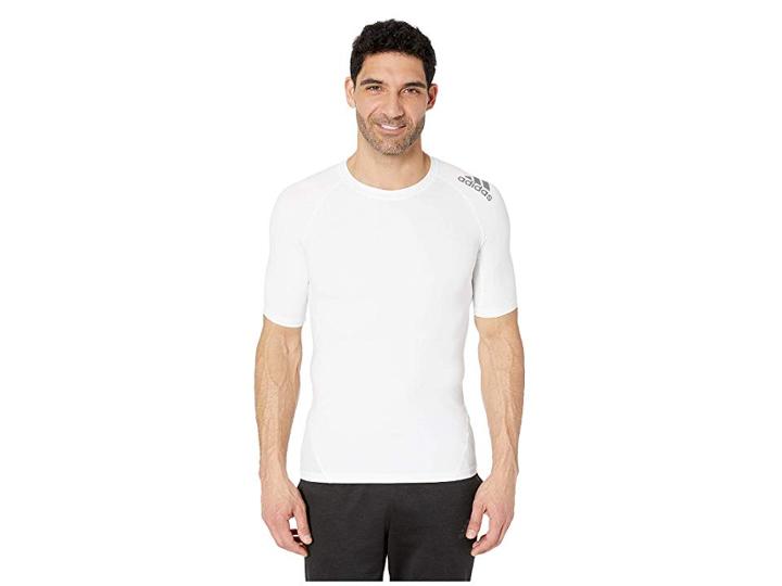 Adidas Short Sleeve Alphaskin Sport Tee (white) Men's T Shirt