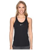 Nike Court Tennis Tank (black/white/white) Women's Clothing