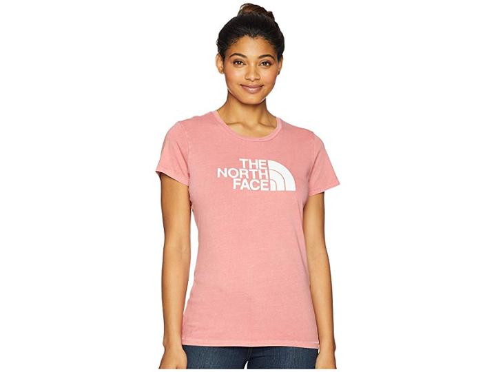 The North Face Short Sleeve 1/2 Dome Pigment Crew Tee (faded Rose/tnf White) Women's T Shirt