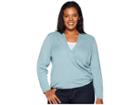 Nic+zoe Plus Size Four-way Cardy Heavyweight (seafoam) Women's Sweater