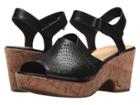 Clarks Maritsa Nila (black Leather) Women's Wedge Shoes