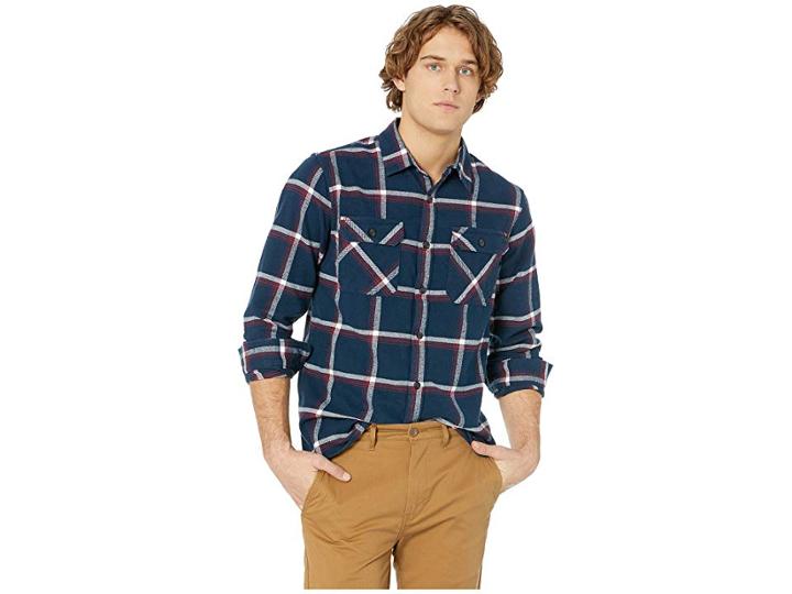 Rip Curl Coffin Flannel Shirt (navy) Men's Clothing