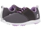 Footjoy Enjoy Spikeless Mesh Saddle (charcoal/violet Trim) Women's Golf Shoes