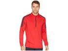 Adidas Golf Classic 3-stripes 1/4 Zip Pullover (collegiate Red) Men's Sweater