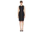 Versace Collection Woven Studs Front Zip Dress (black) Women's Dress