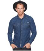 Lucky Brand Classic Fit Western Denim Shirt (pinedale) Men's Clothing