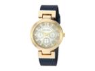 Steve Madden Multifunction Dial Ladies Alloy Band Watch Smw181 (gold/blue) Watches