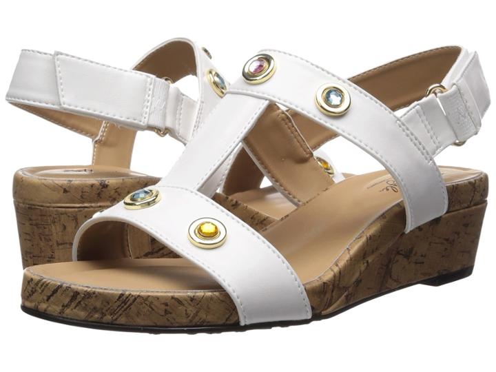 Soft Style Oralee (white Vitello) Women's Wedge Shoes