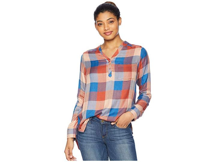 Mountain Khakis Josie Tunic (redwood Plaid) Women's Blouse
