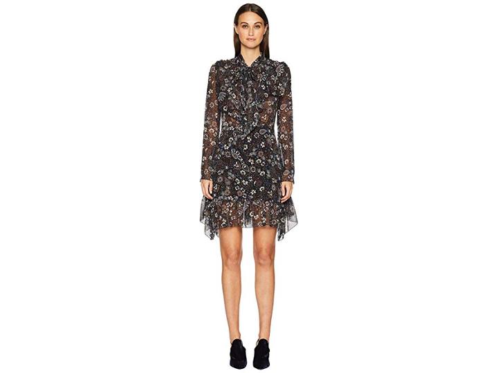 See By Chloe Paisley Print Dress (multicolor Black) Women's Dress