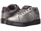 Geox Kids Jr Kommodor Girl 2 (little Kid/big Kid) (dark Silver/prune) Girl's Shoes