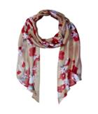 Vince Camuto Textile Flower Painting Scarf (camel/red) Scarves