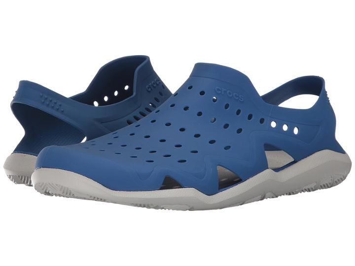 Crocs Swiftwater Wave (blue Jean/pearl White) Men's Sandals