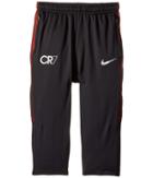 Nike Kids Squad Cr7 3/4 Soccer Pant (little Kids/big Kids) (black/black/track Red/metallic Silver) Boy's Casual Pants