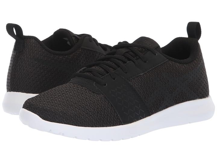 Asics Kids Kanmei (big Kid) (black/black/white) Kid's Shoes