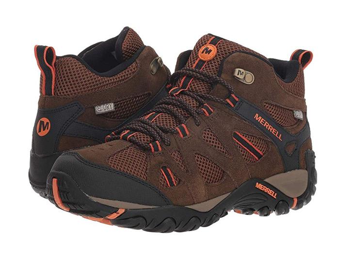Merrell Deverta Mid Vent Waterproof (dark Slate/orange) Women's Shoes