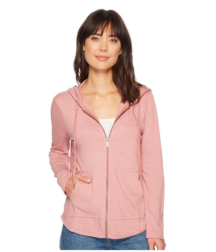 Splendid Rounded Hem Hoodie (rose Dust) Women's Sweatshirt