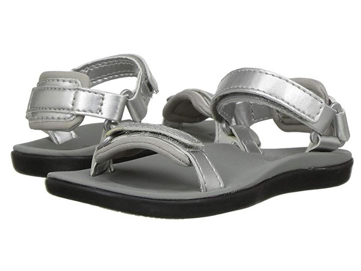 Olukai Kids Luana (toddler/little Kid/big Kid) (silver/pale Grey) Girls Shoes