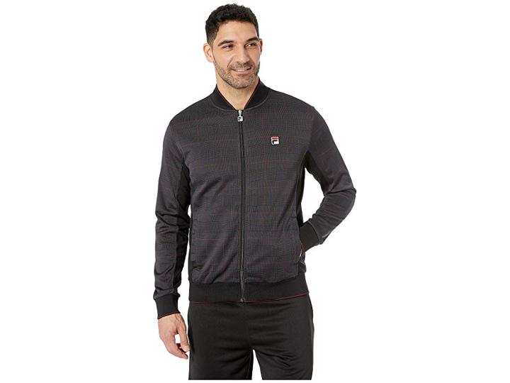 Fila Tennis Settanta Jacket (glen Plaid/black/white) Men's Clothing