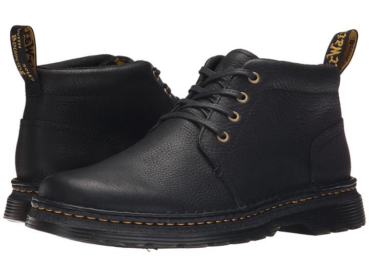 Dr. Martens Lea 4-eye Chukka Boot (black Grizzly/hi Suede Wp) Men's Lace-up Boots