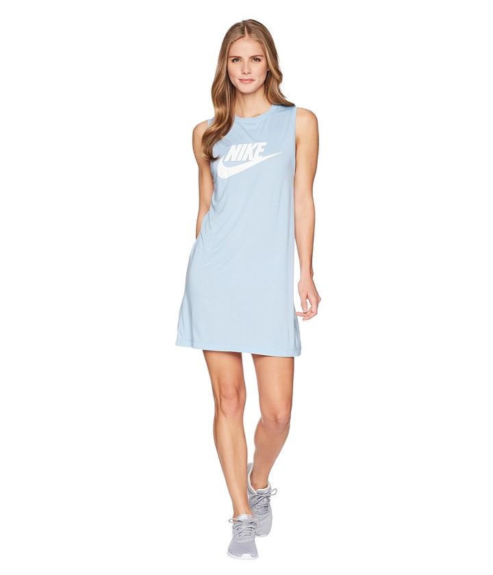 Nike Seasonal Tank Dress (leche Blue/white) Women's Dress