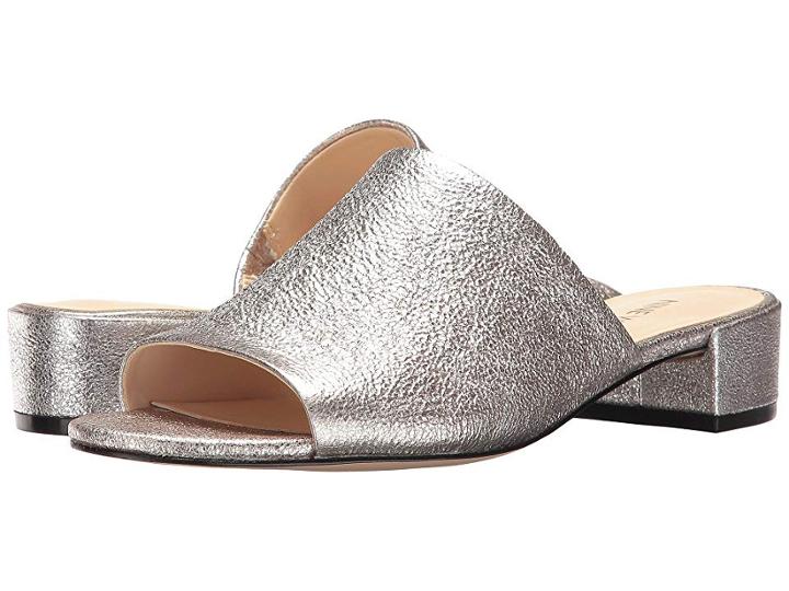 Nine West Raissa Slide Sandal (pewter Metallic) Women's Shoes