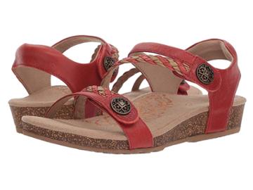 Aetrex Jillian Quarter Strap (coral) Women's Sandals