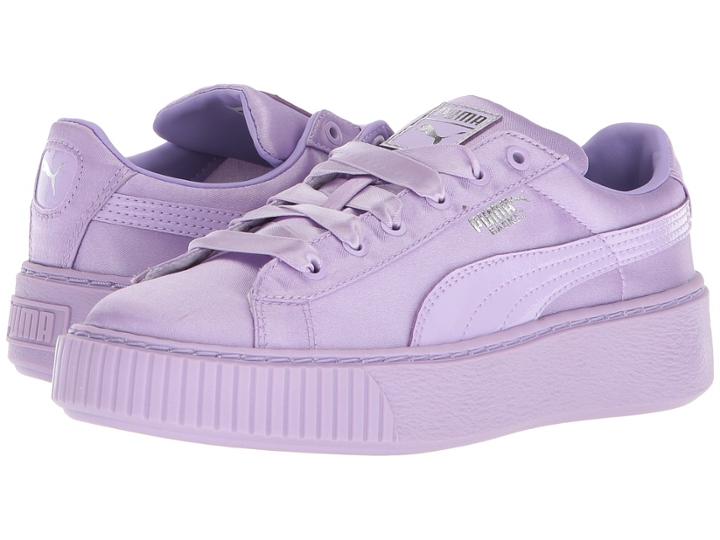 Puma Kids Basket Perform Tween (little Kid) (purple Rose/purple Rose) Girls Shoes