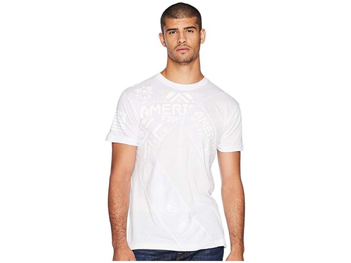 American Fighter Brookshire Short Sleeve Premium Panel Tee (white) Men's T Shirt