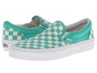 Vans Classic Slip-on ((checkerboard) Aqua Green/white) Skate Shoes