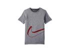 Nike Kids Breathe Short Sleeve Graphic Training Top (big Kids) (dark Grey/wolf Grey) Boy's Clothing