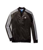 Adidas Originals Kids Supergirl Track Jacket (little Kids/big Kids) (utility Black/white) Girl's Coat