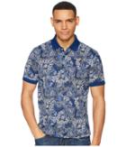 Robert Graham Mauri Short Sleeve Knit Polo (blue) Men's Short Sleeve Pullover