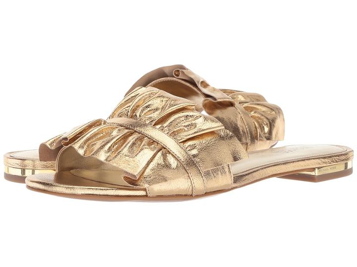 Michael Michael Kors Bella Slide (pale Gold) Women's Slide Shoes