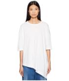 Y's By Yohji Yamamoto M-unbalance T B Asymmetrical Tee Shirt (off-white) Women's T Shirt