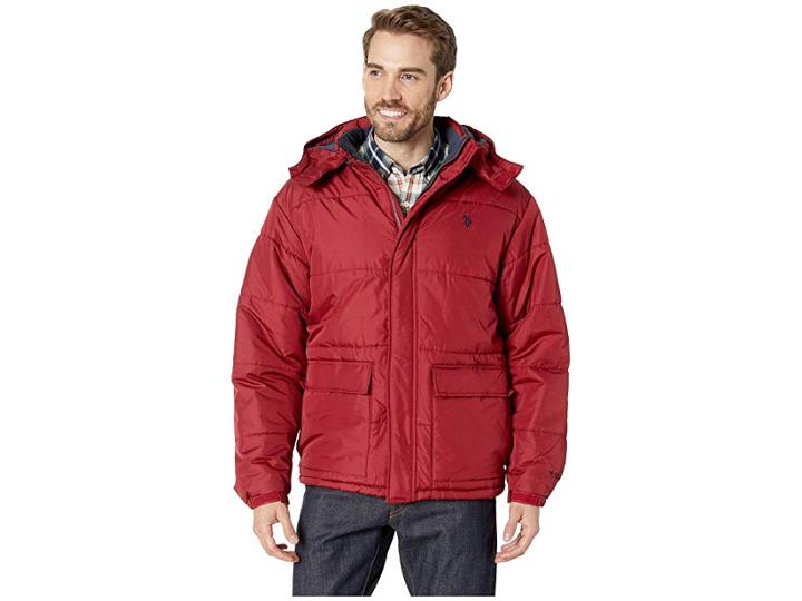 U.s. Polo Assn. Classic Bubble (university Red) Men's Coat